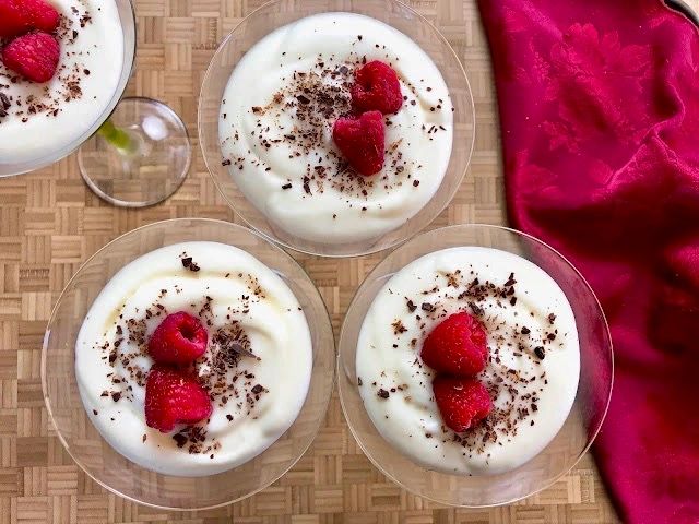 white chocolate mousse