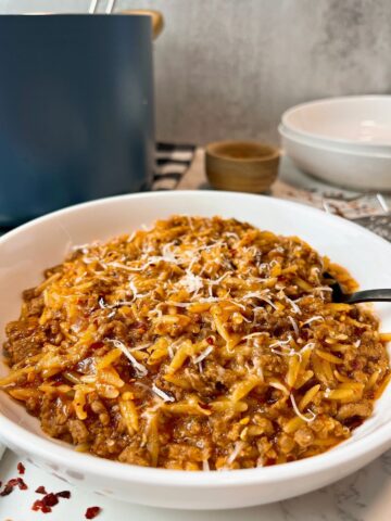 beef and orzo