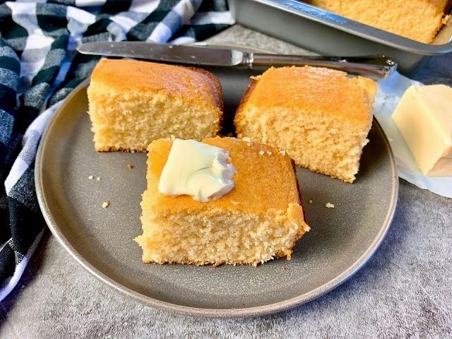 cornbread with butter