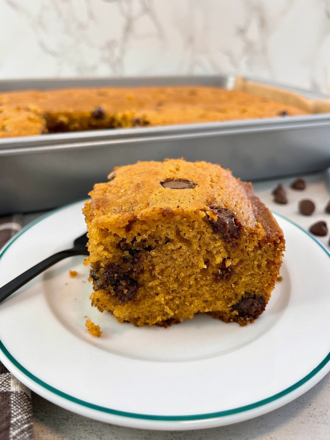 chocolate chip pumpkin spice cake