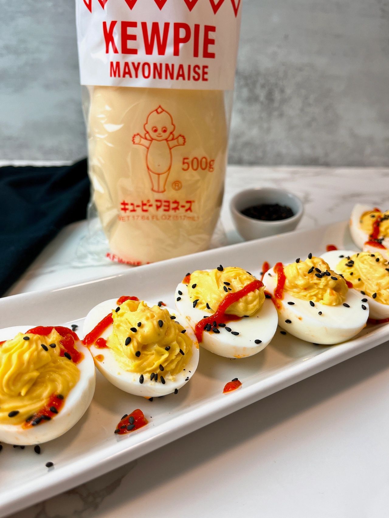 kewpie deviled eggs