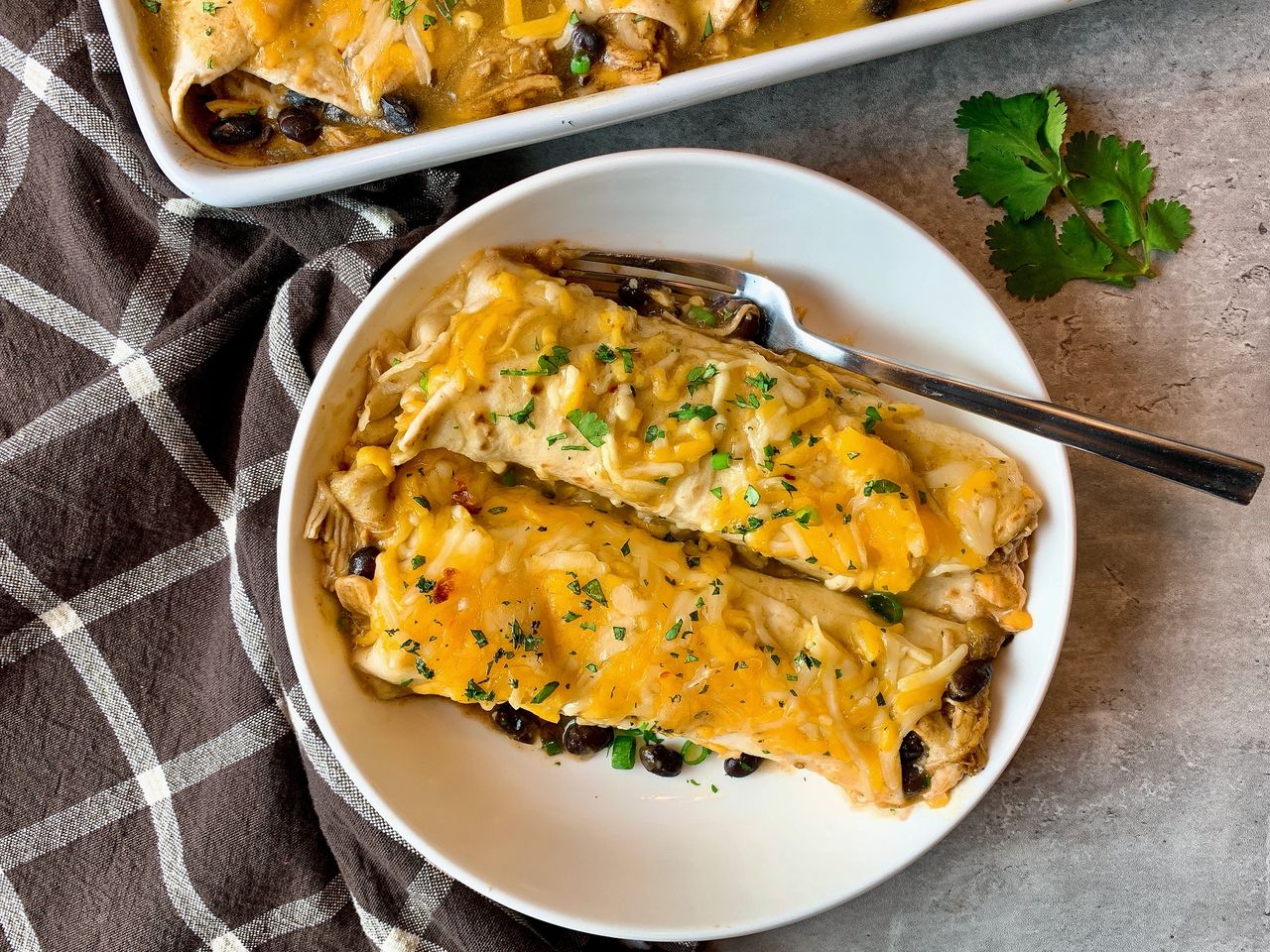 green chicken enchiladas
