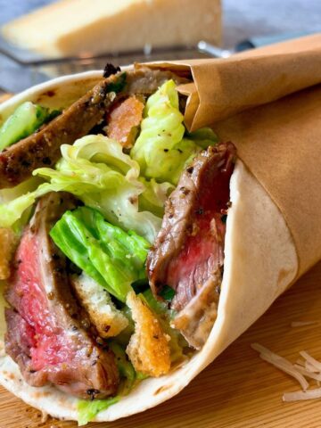 steak caesar wrap