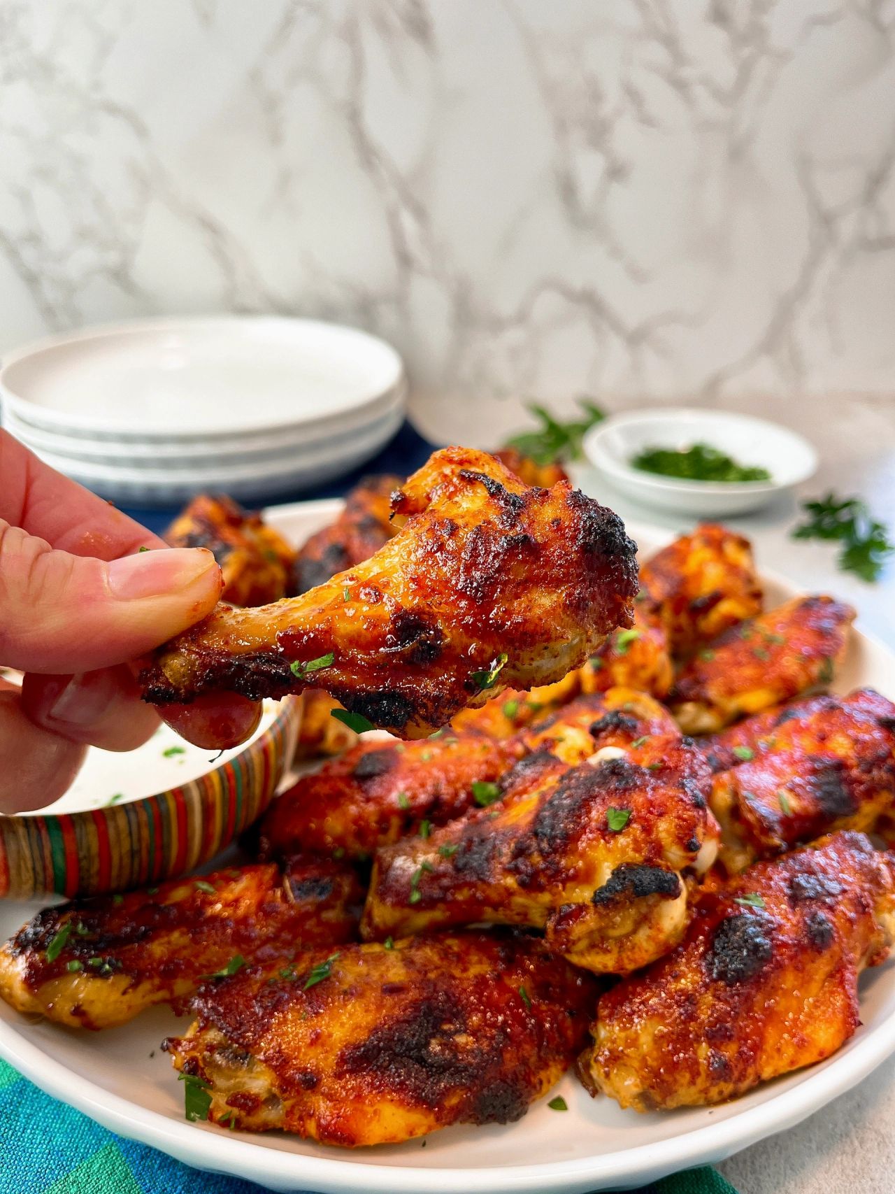 chicken wings on a plate