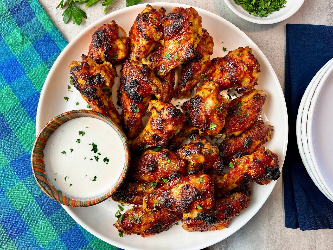 chicken wings on a plate