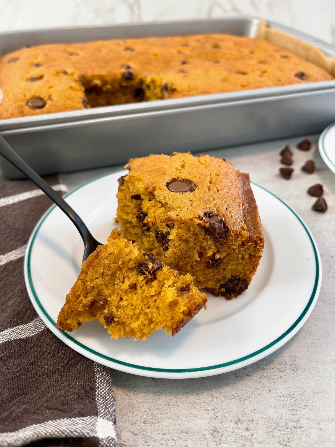chocolate chip pumpkin spice cake