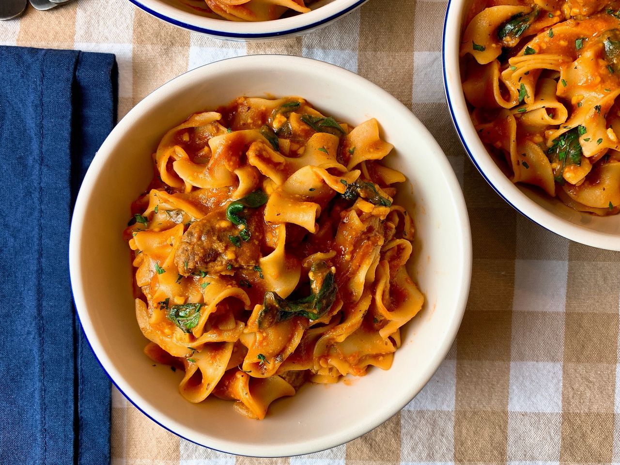 Cheeseburger Noodles with Spinach Cheeseburger Noodles with Spinach