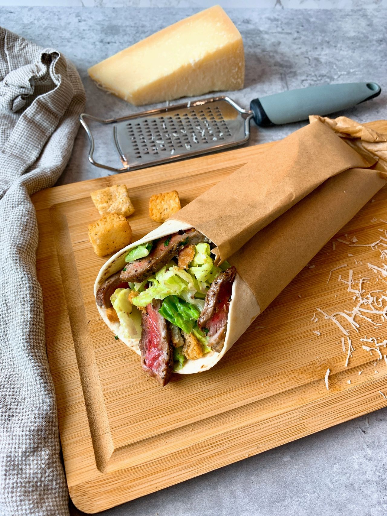 steak caesar wrap