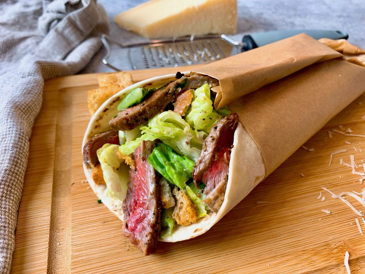 steak caesar wrap