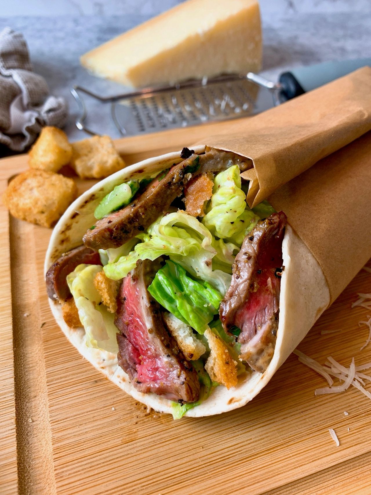 steak caesar wrap