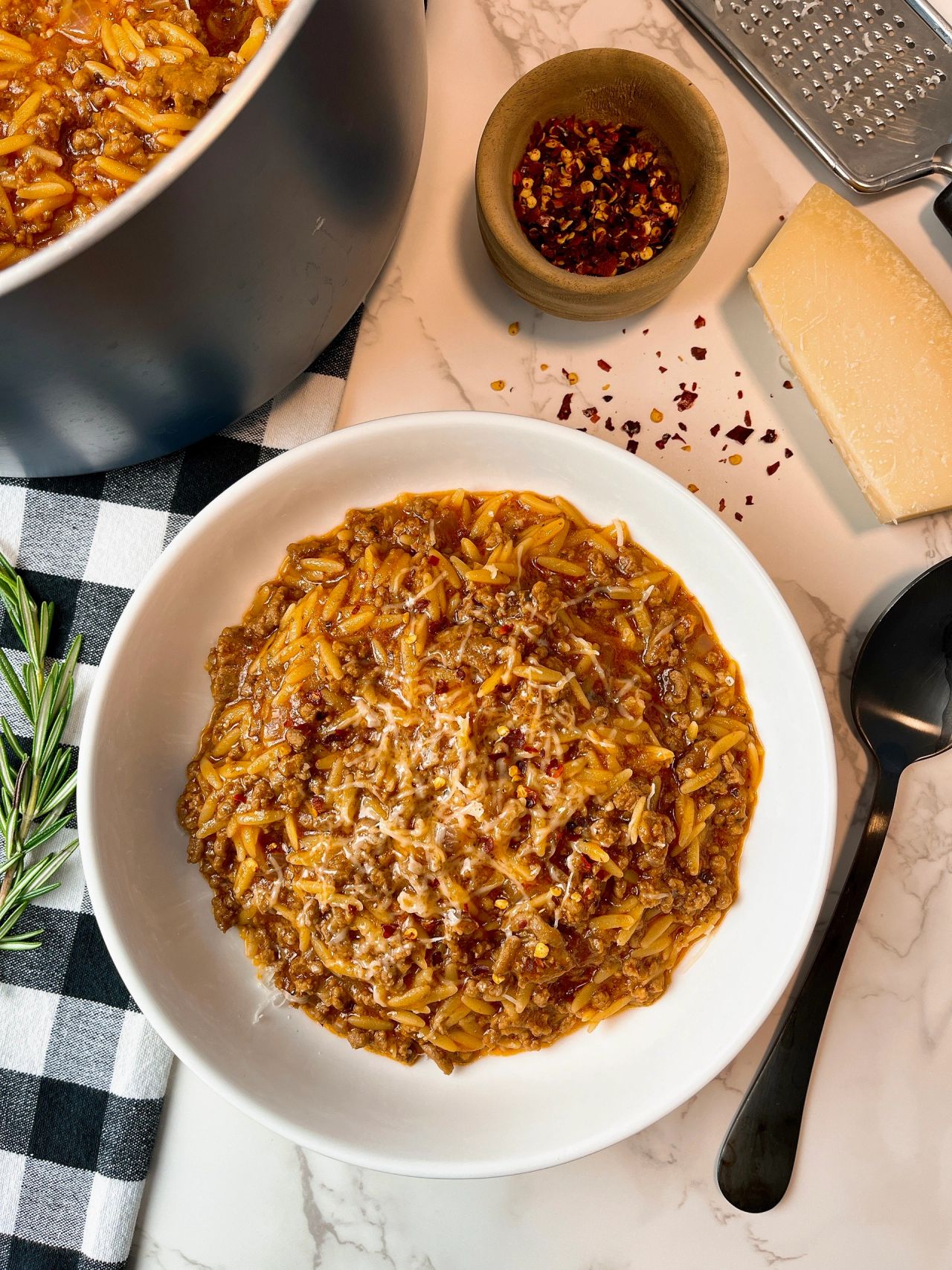 beef and orzo