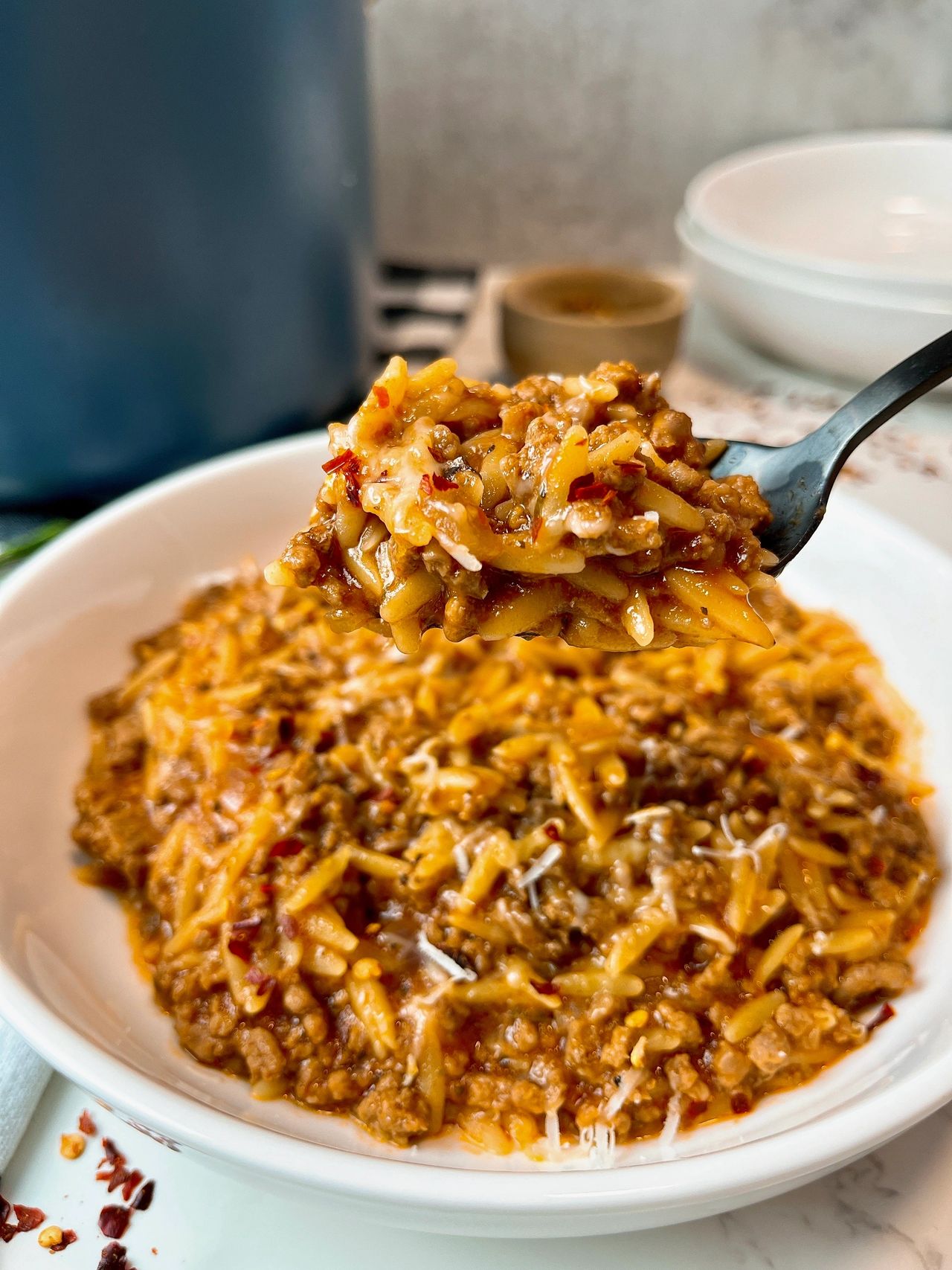 beef and orzo