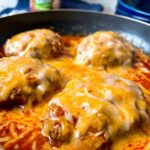 salisbury steaks with salsa and cheese