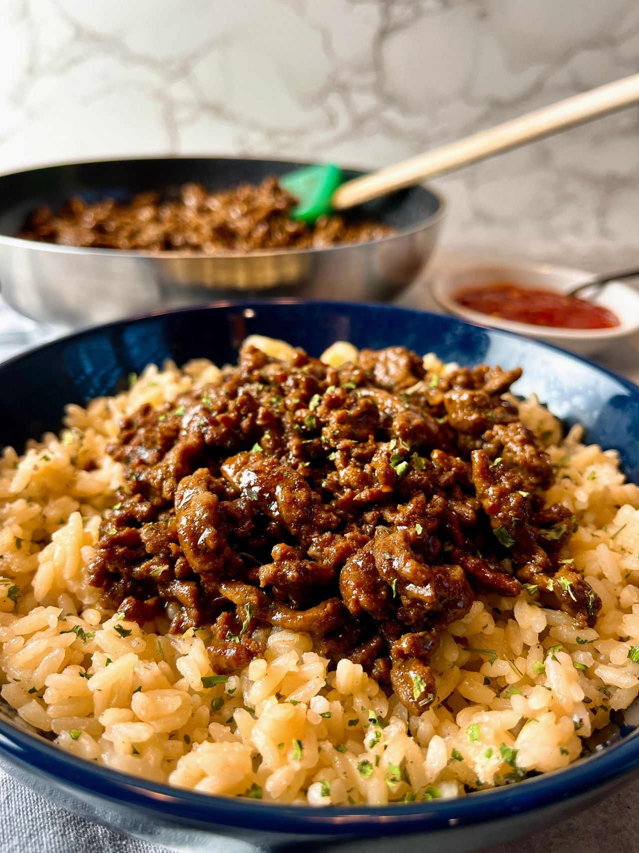 spicy ground beef teriyaki
