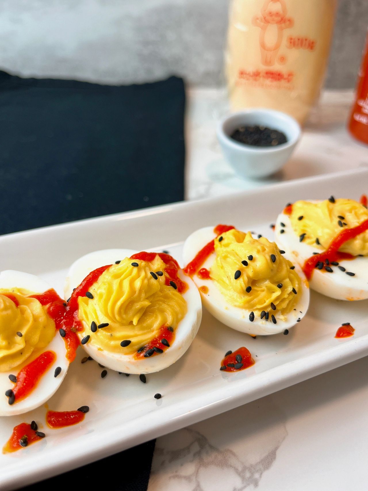 kewpie deviled eggs