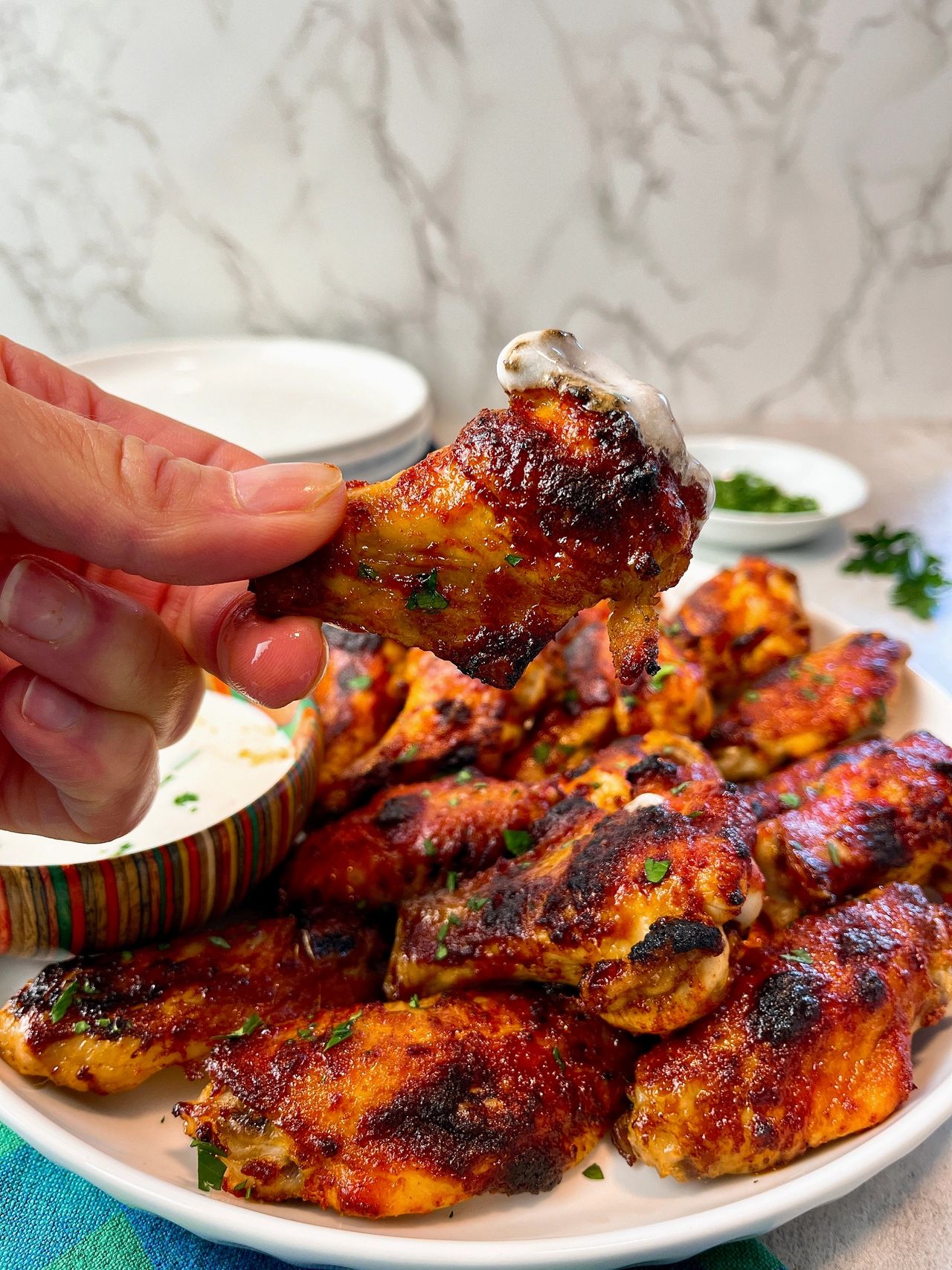 chicken wings on a plate