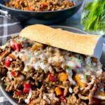 italian beef and pepper sandwich