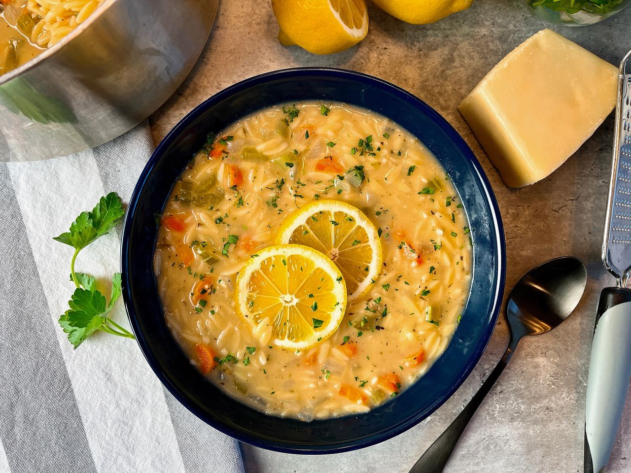 Lemon Orzo Soup