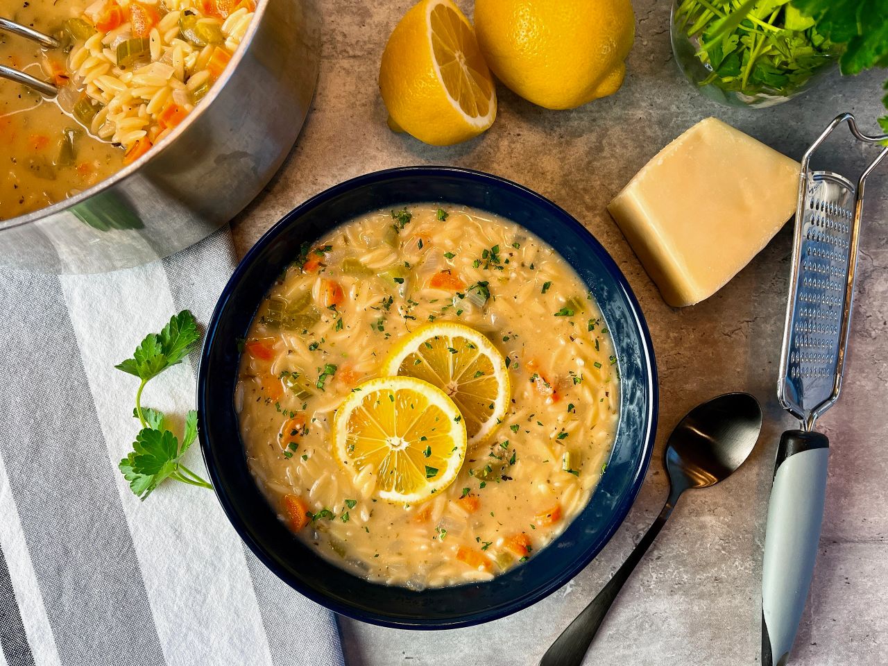 Lemon Orzo Soup
