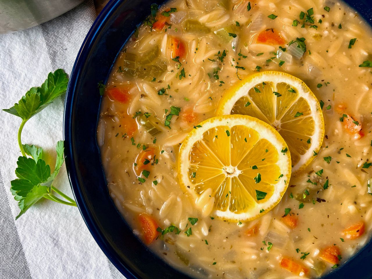Lemon Orzo Soup