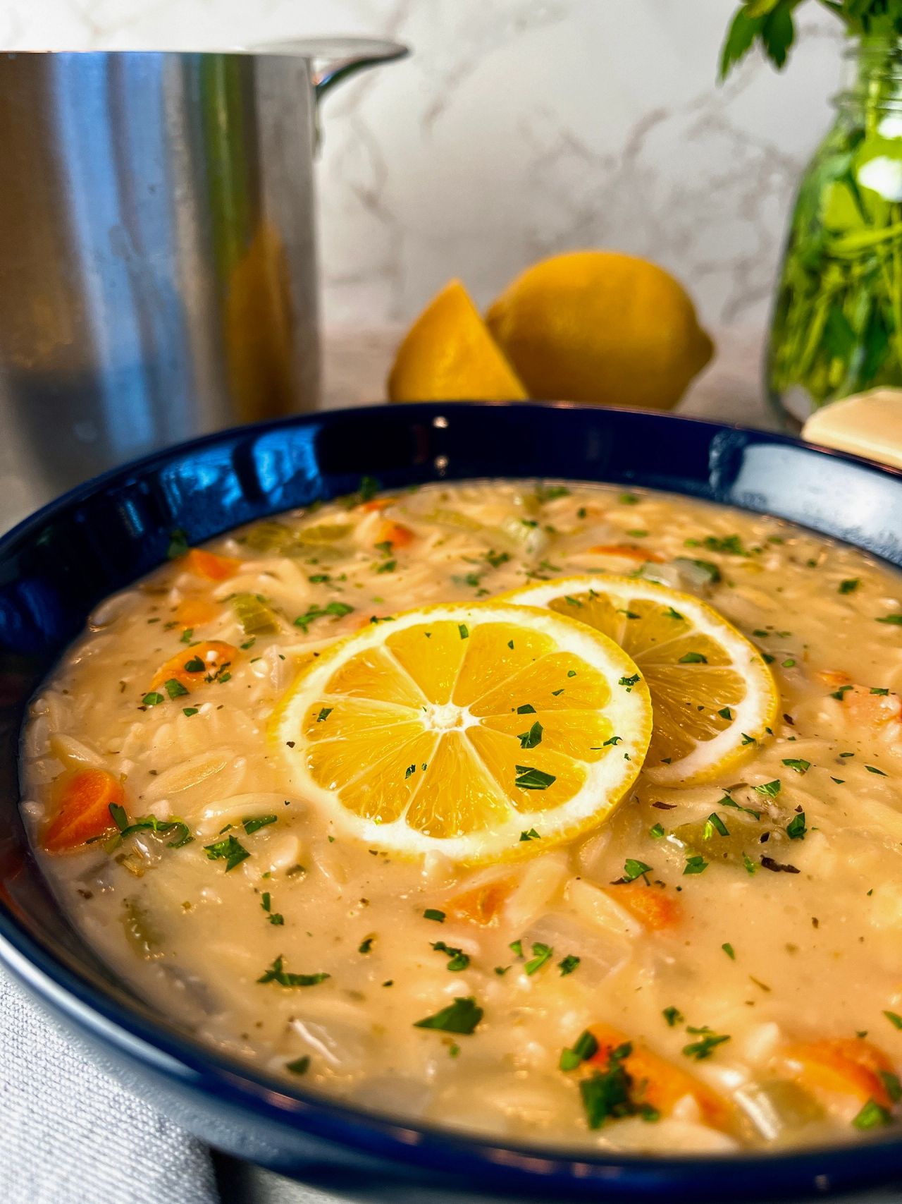 Lemon Orzo Soup