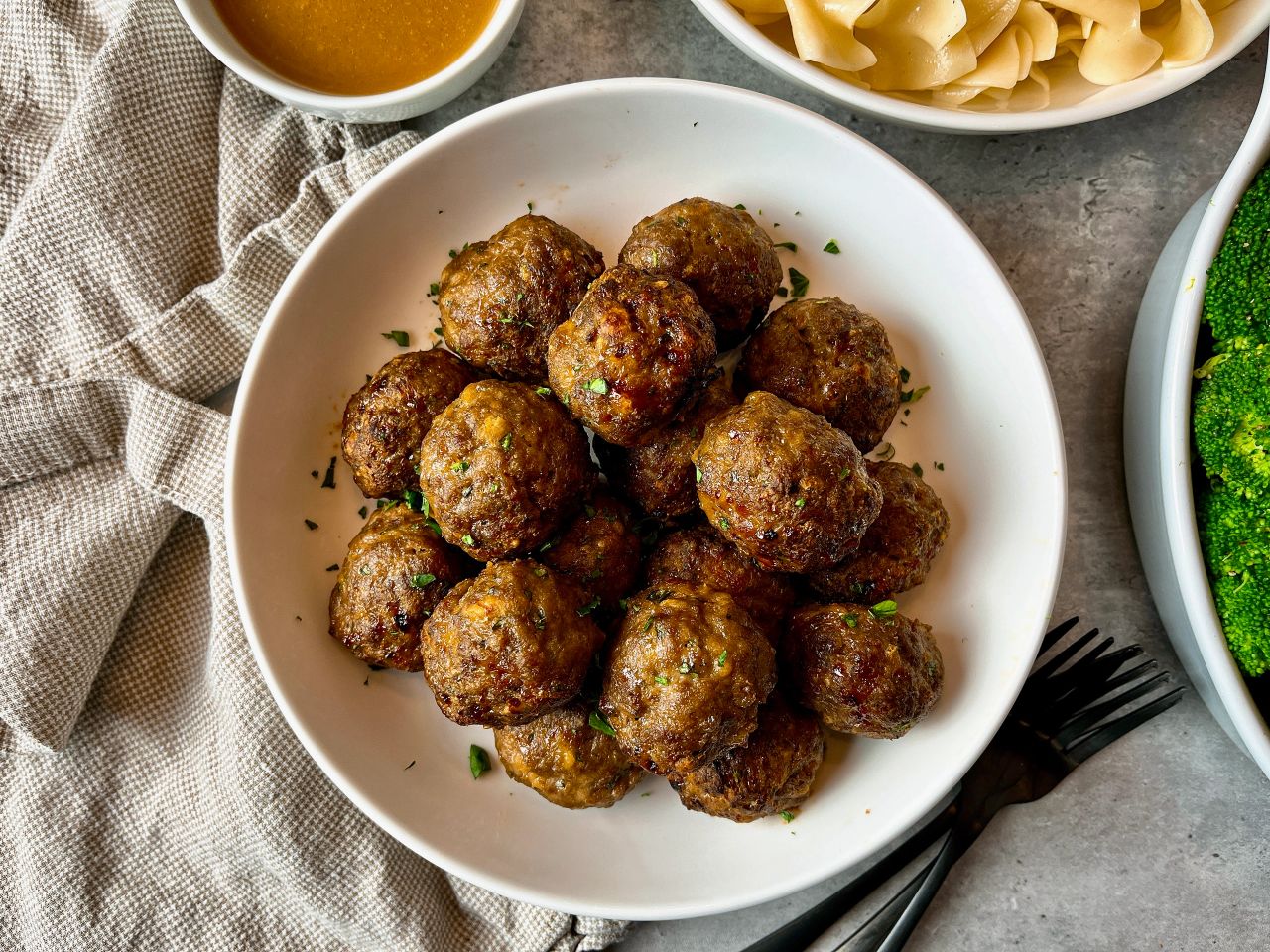ritz cracker. meatballs