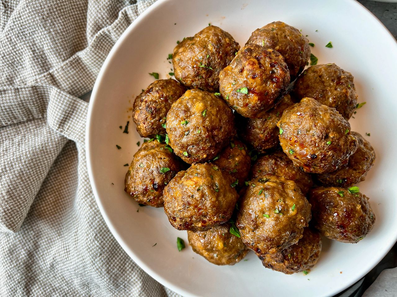 ritz cracker. meatballs