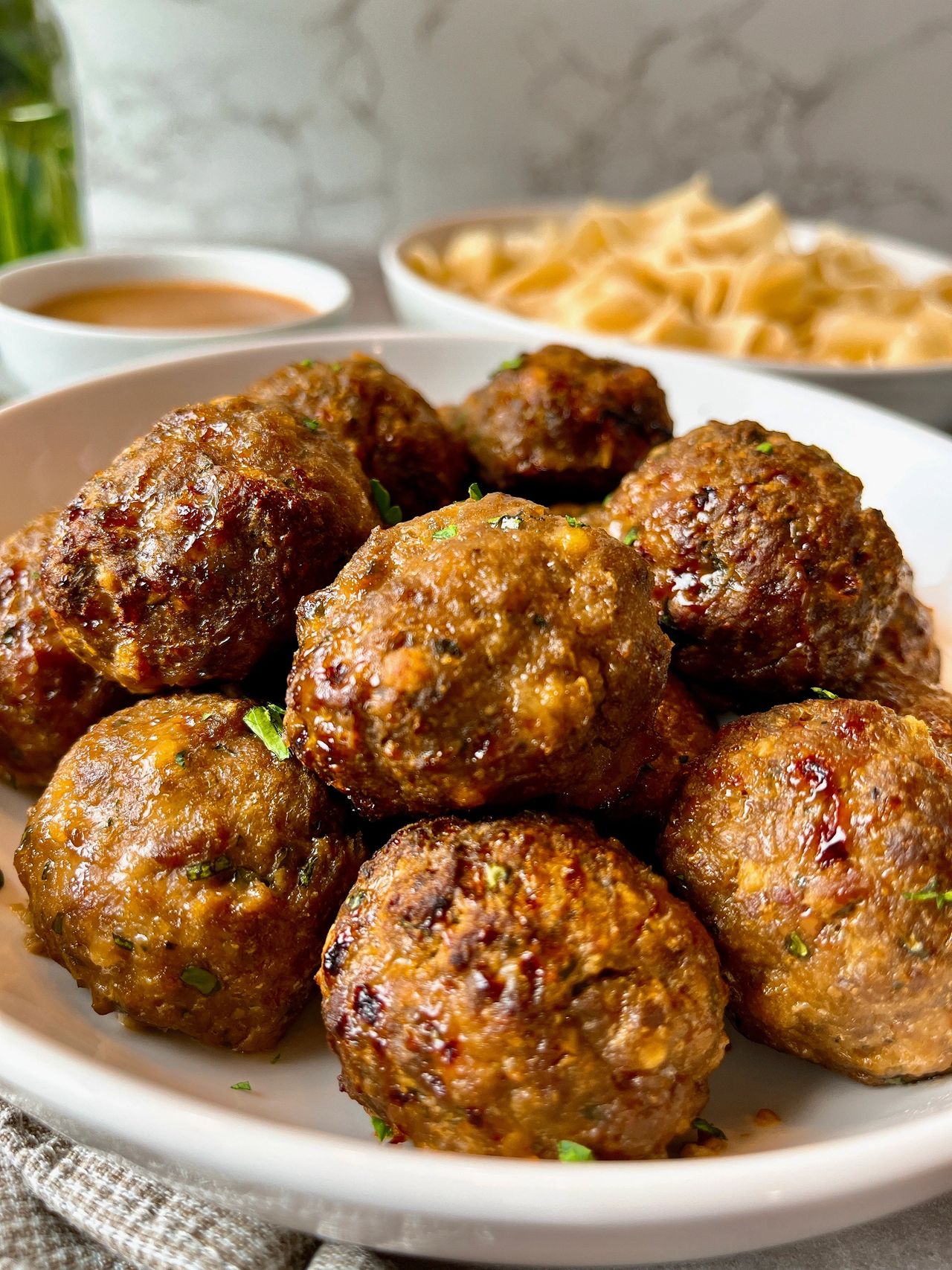 ritz cracker. meatballs