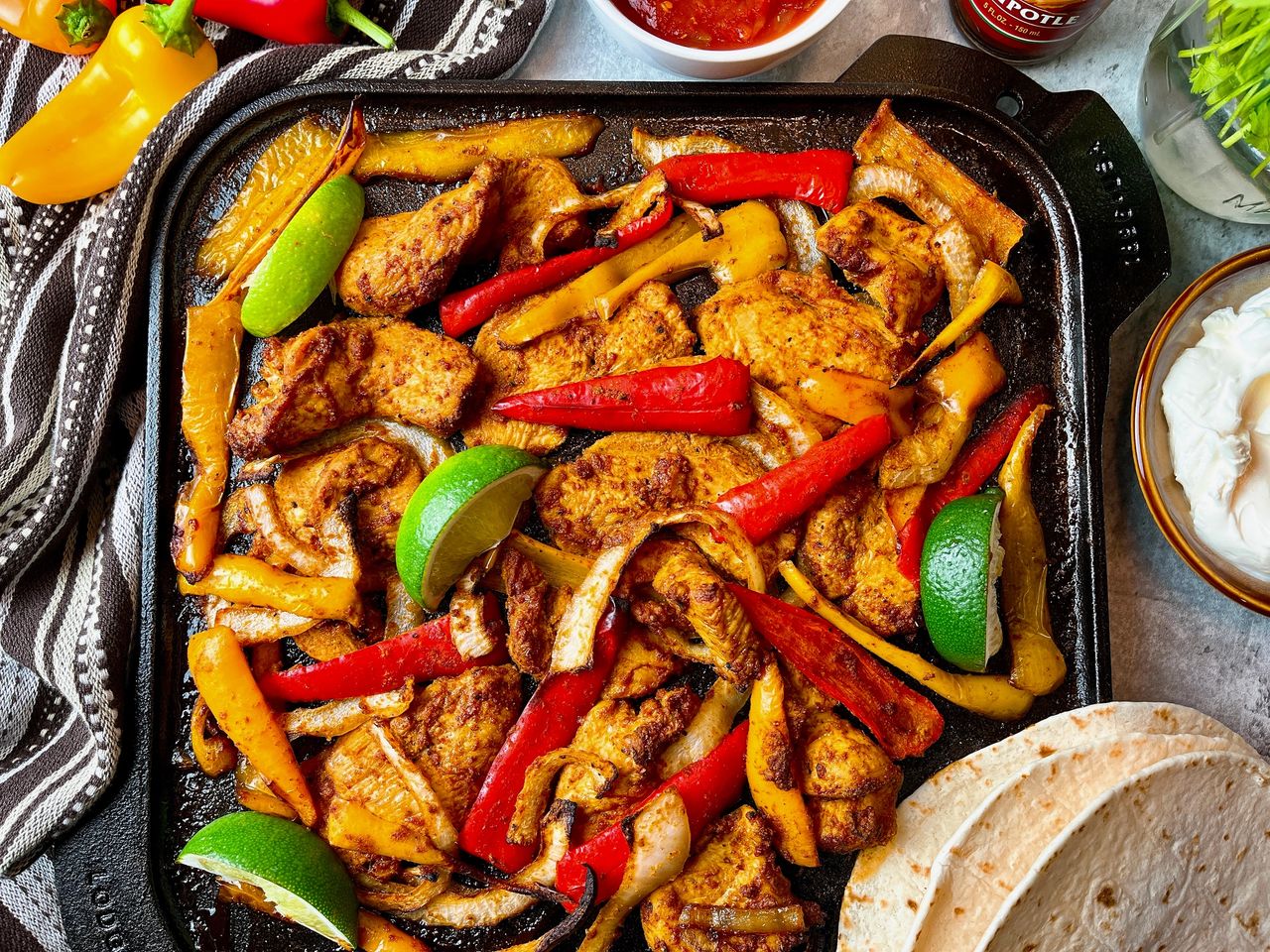 Sheet Pan Chicken Fajitas One Pan Chicken Fajitas