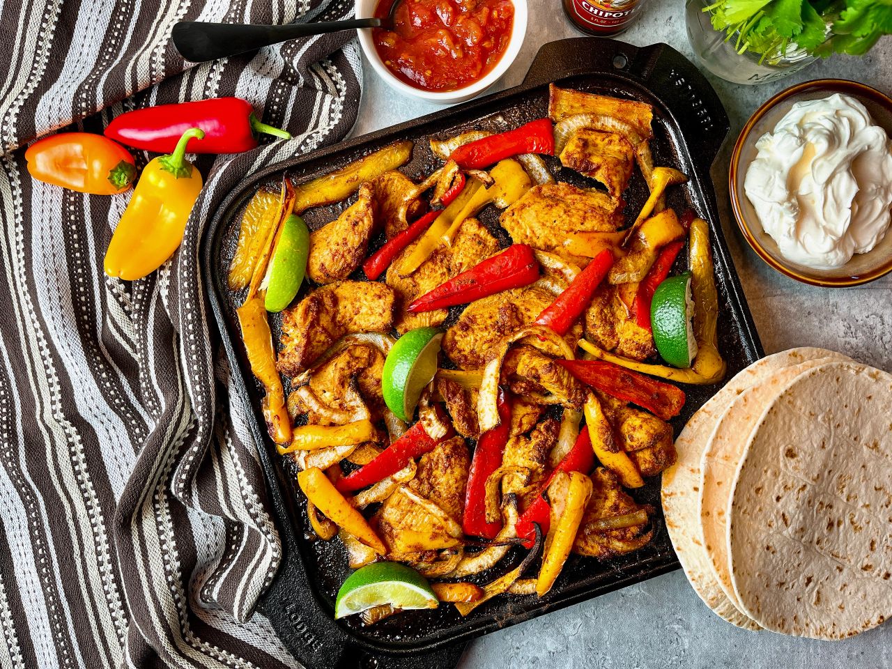 One Pan Chicken Fajitas