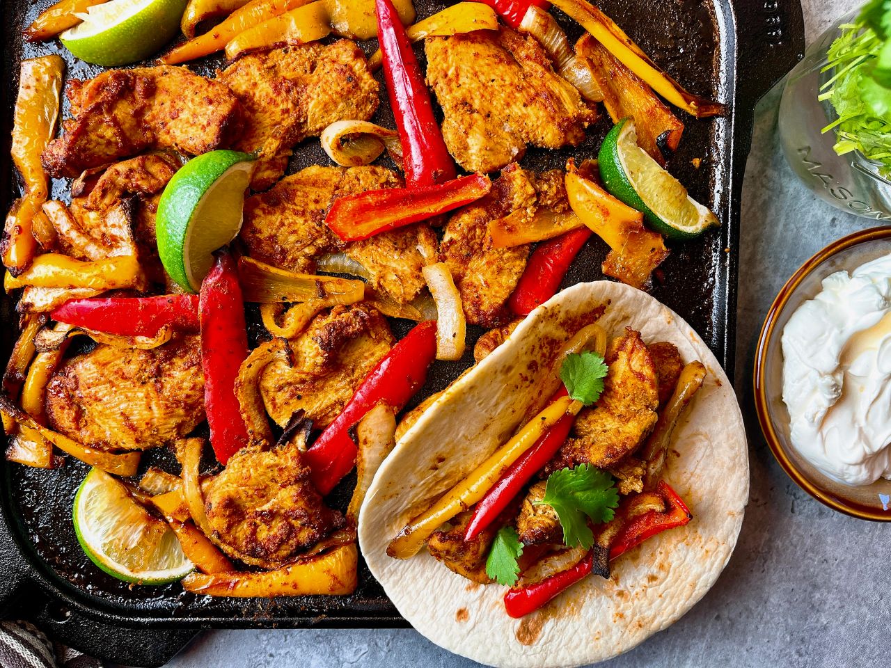 One Pan Chicken Fajitas