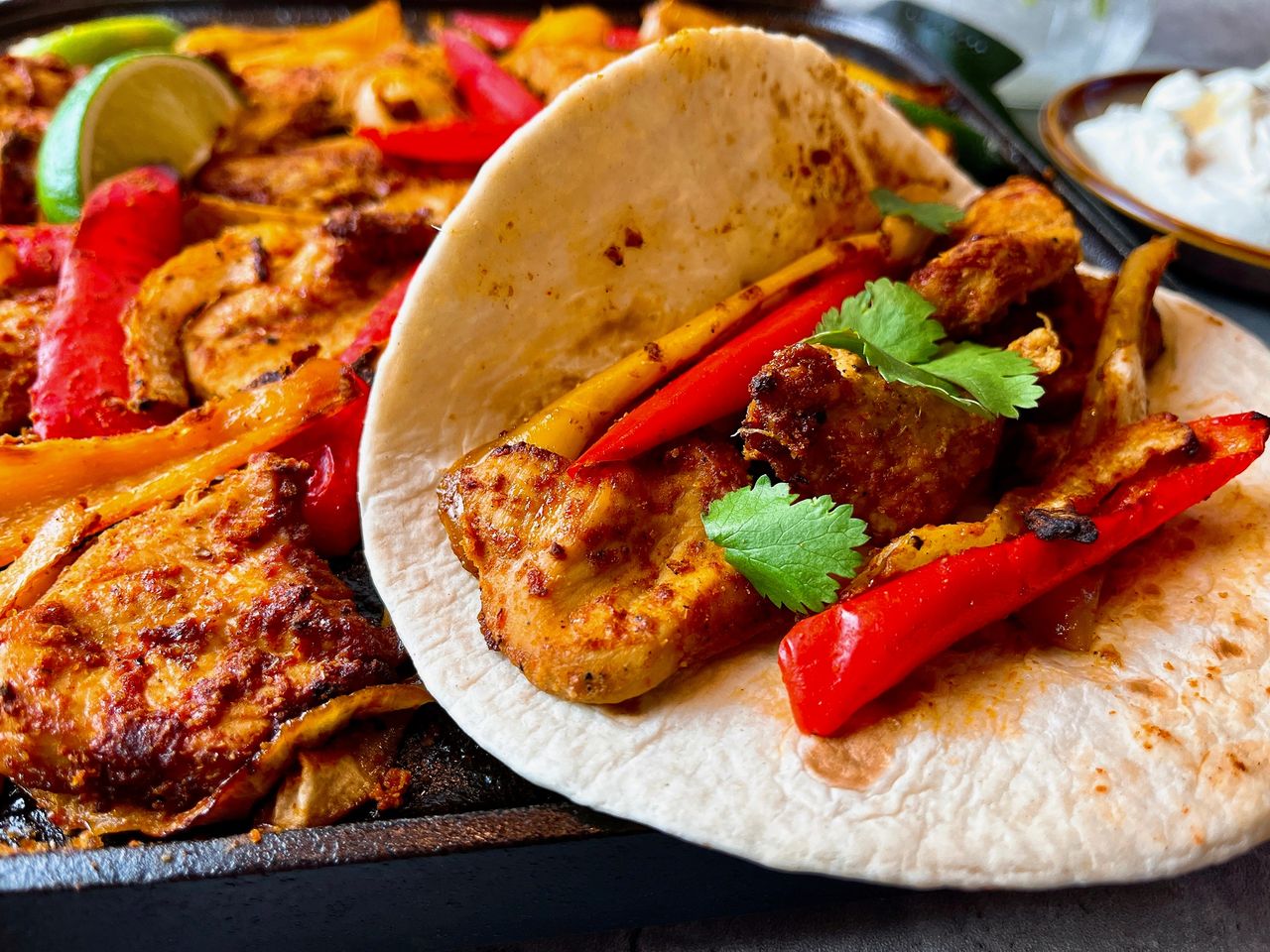 One Pan Chicken Fajitas