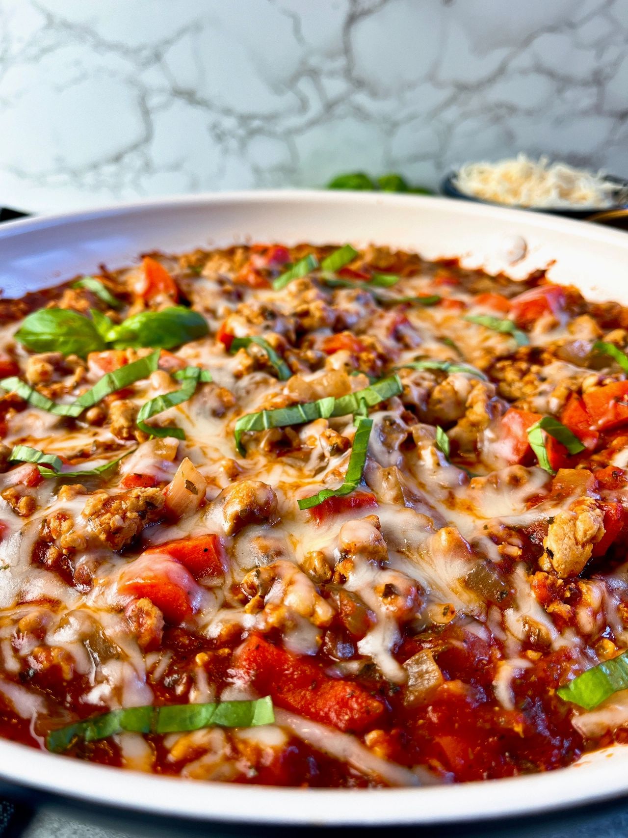 ground chicken marinara
