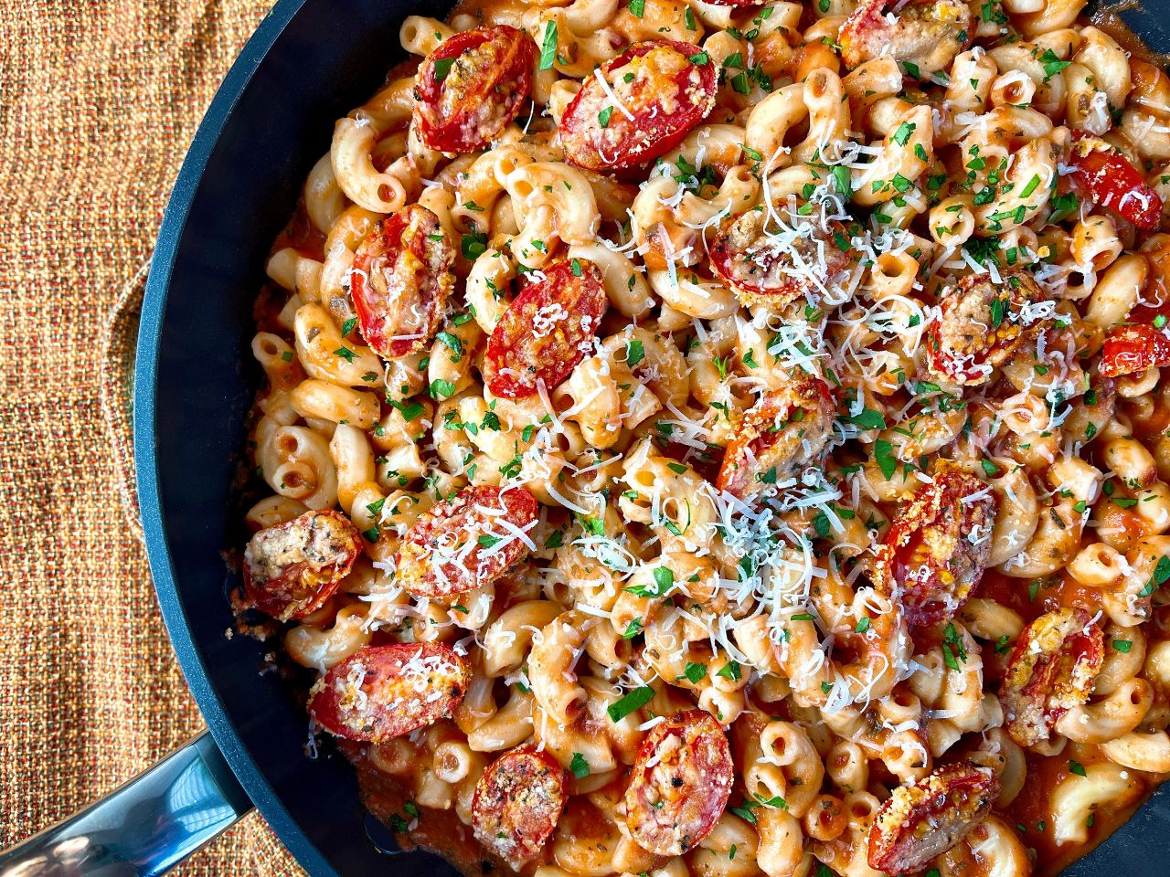 pasta with parmesan roasted tomatoes