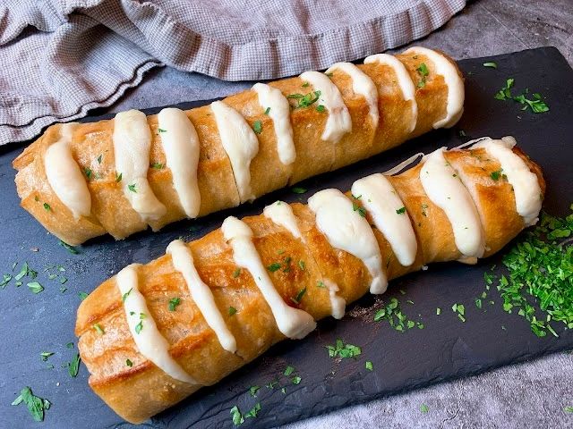 cheese stuffed baguette