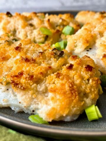 baked white fish with parmesan crust