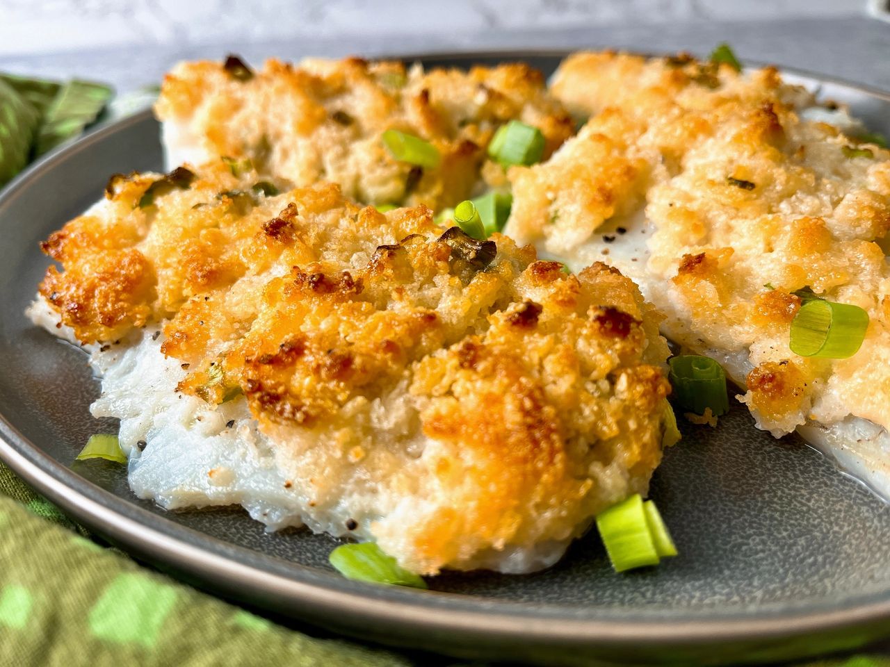 Baked White Fish with Parmesan Crust Baked White Fish with Parmesan Crust