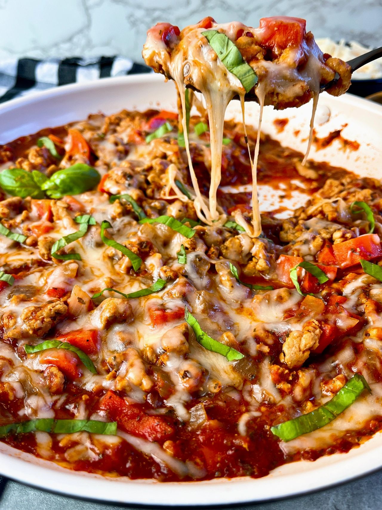 ground chicken marinara