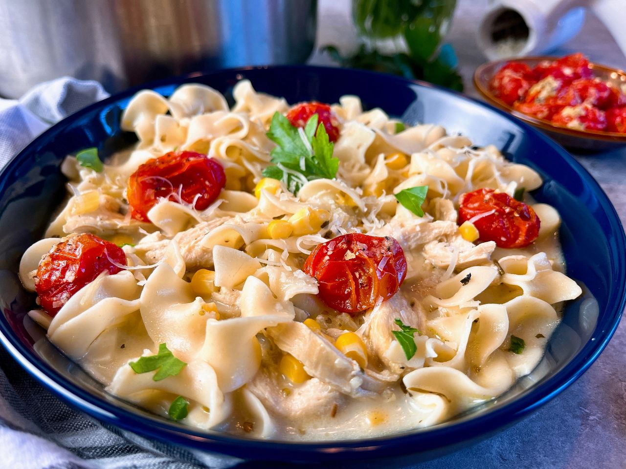 chicken noodle soup with tomatoes
