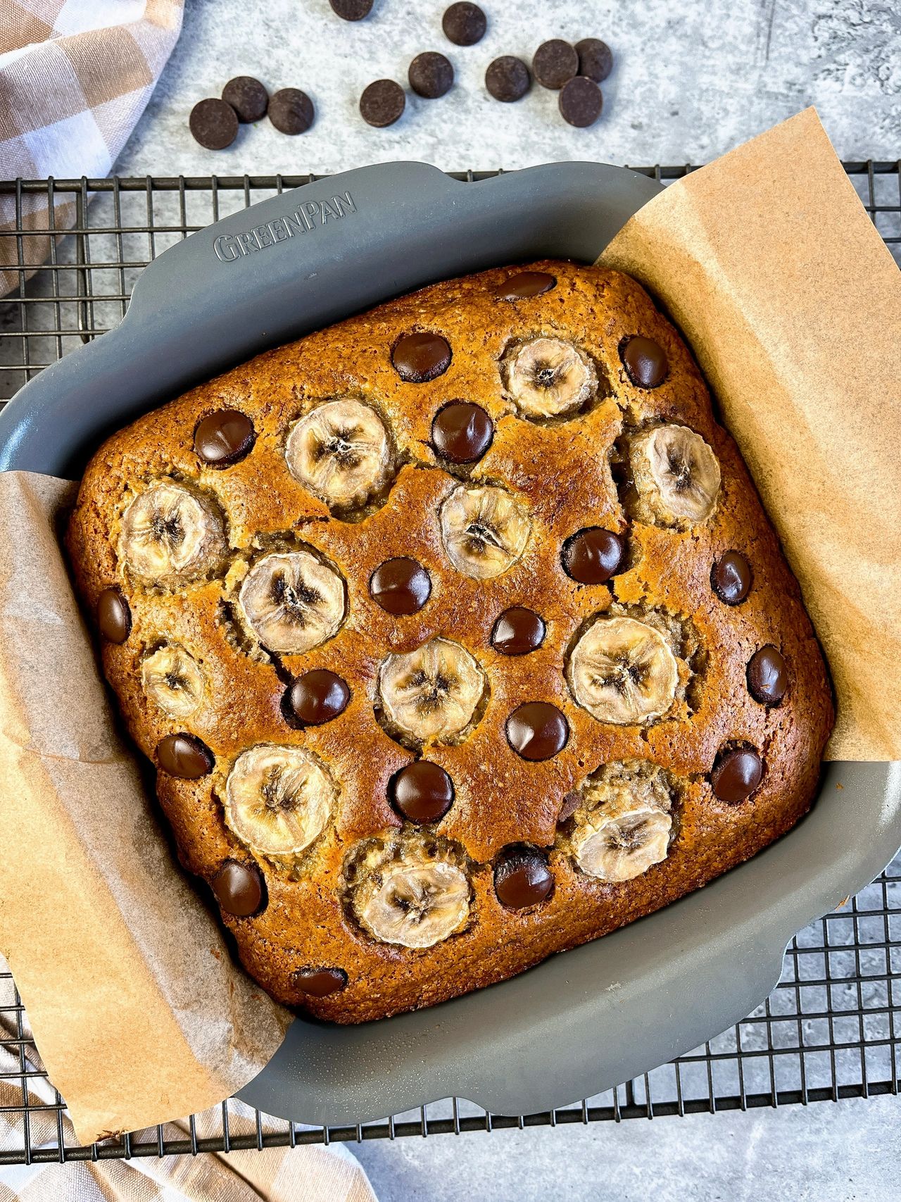 Banana Cake with Bittersweet Chips