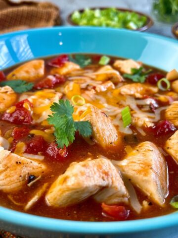 chicken in tomato enchilada sauce