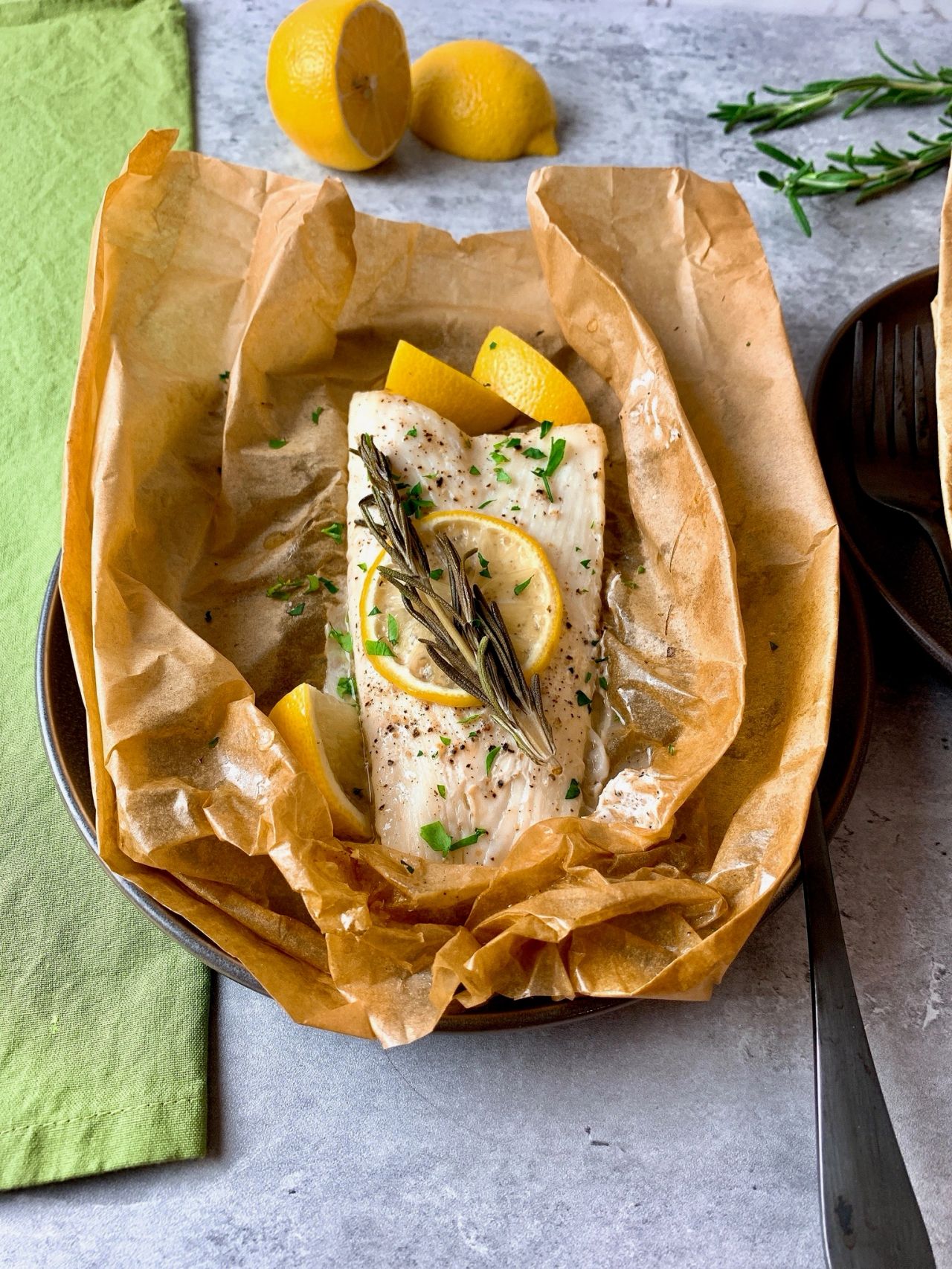 halibut in parchment paper