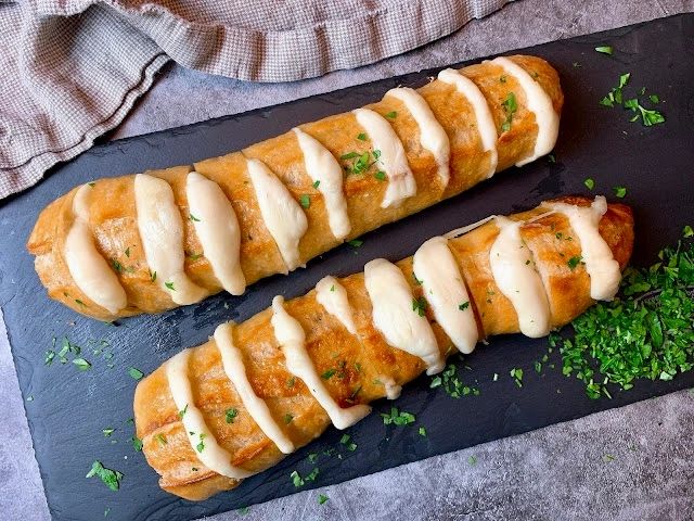 cheese stuffed baguette