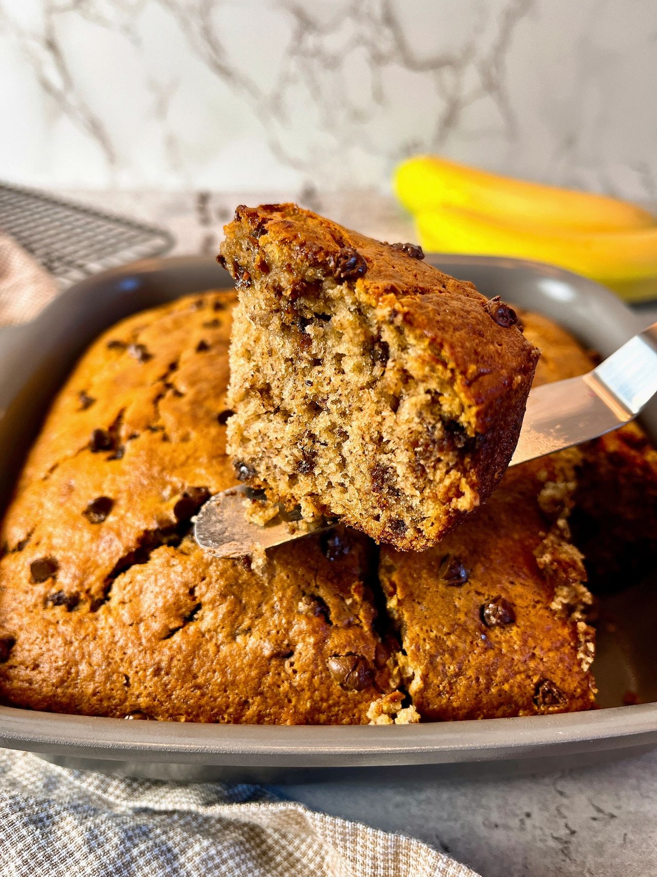 The Best Banana Cake with Chocolate Chips Banana Cake with Chocolate Chips