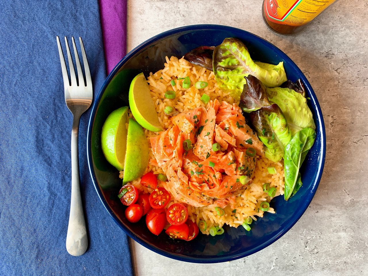 salmon taco bowls