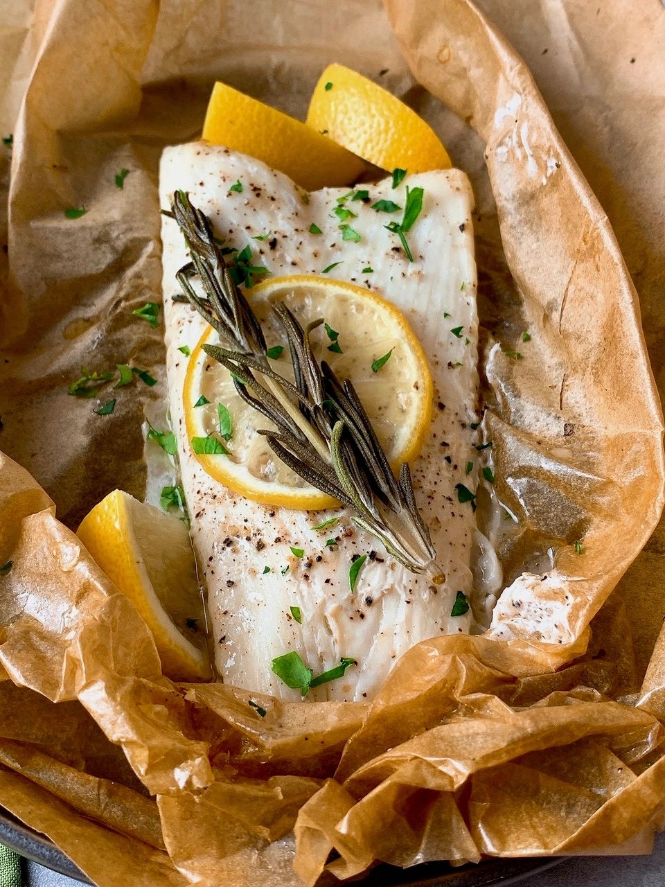 halibut in parchment paper