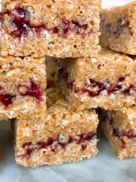 peanut butter and jelly crunch bars