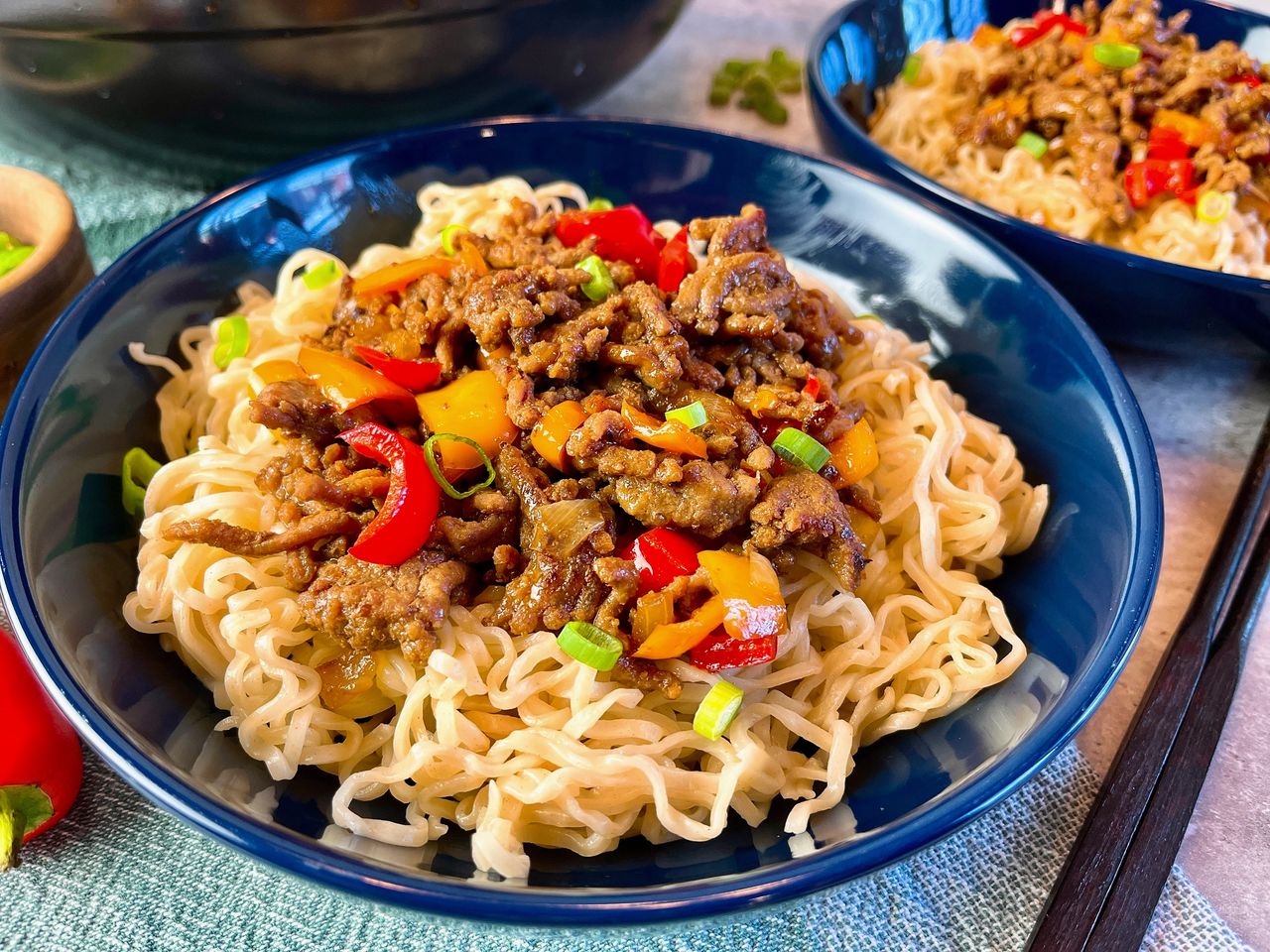 Ground Beef Stir-Fry with Ramen Ground Beef Stir-Fry with Ramen