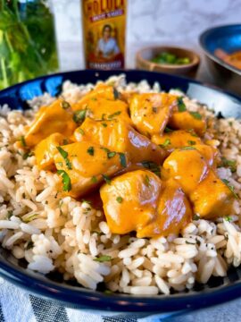 chicken with creamy enchilada sauce