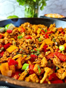 ground chicken fajitas